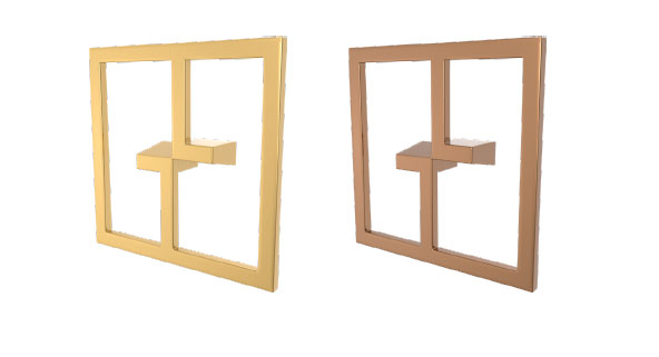 Мебельная ручка накладная квадратная TL 12.11331-TL 12.11333